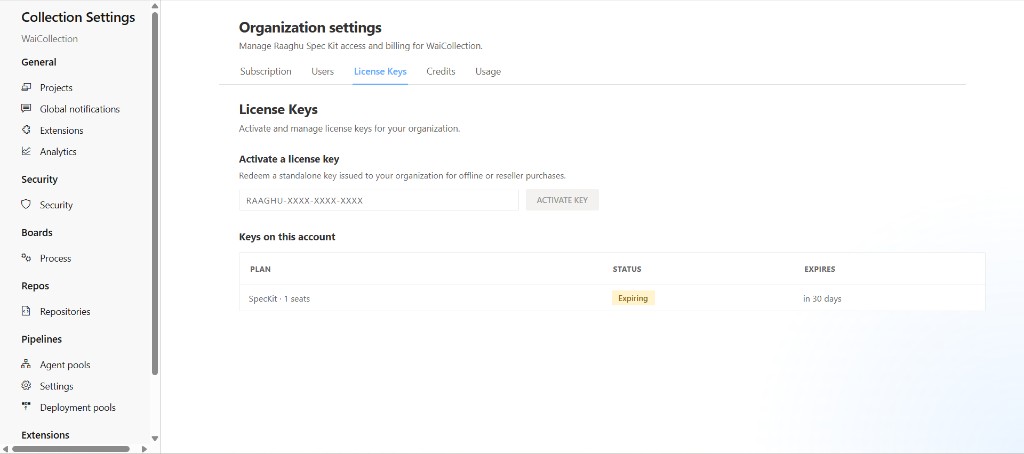 License Keys