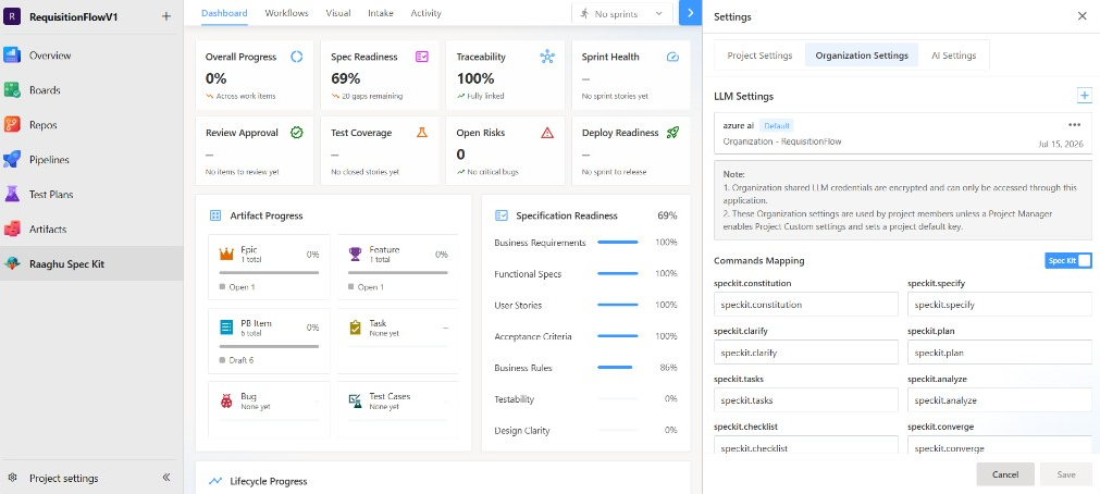 Settings Organization