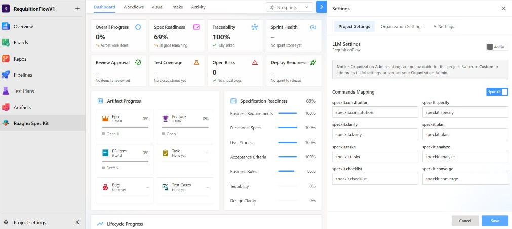 Settings Panel