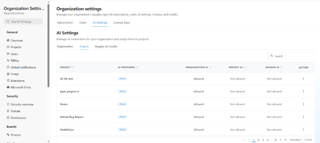 AI Settings — Project